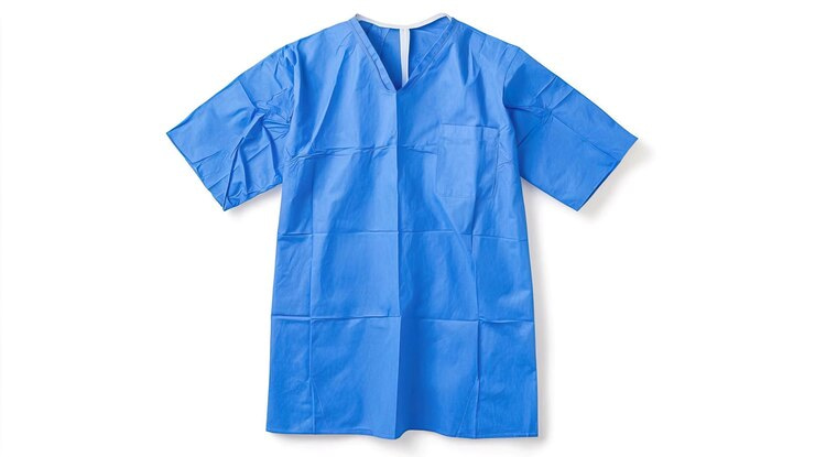 گان جراحی یک بار مصرف آبی ضد آلرژی با ضخامت مناسب